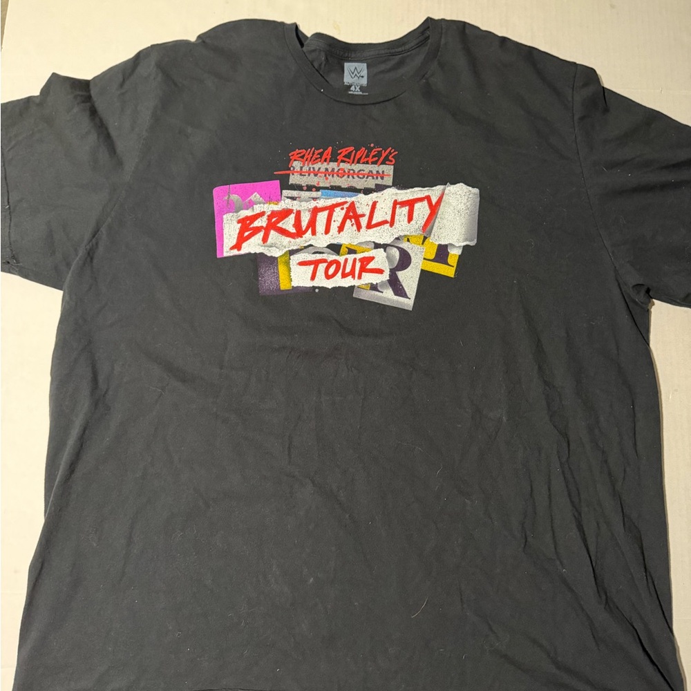 wwe wrestling rhea ripley brutality tour, black‎ tee, men's 4x t-shirt #1495